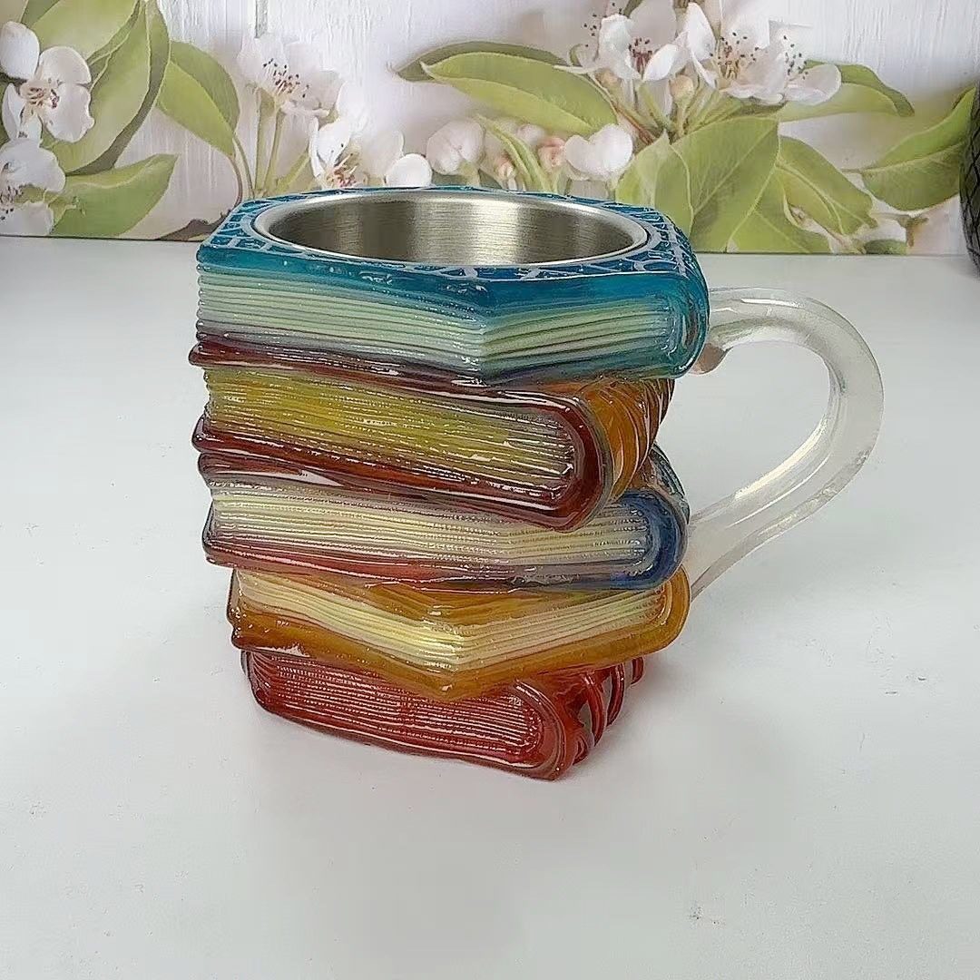 American Style Coffee Mug, Resin Craft Shell Shaped Stainless Steel Cup, Novelty Mug for Party & Gathering