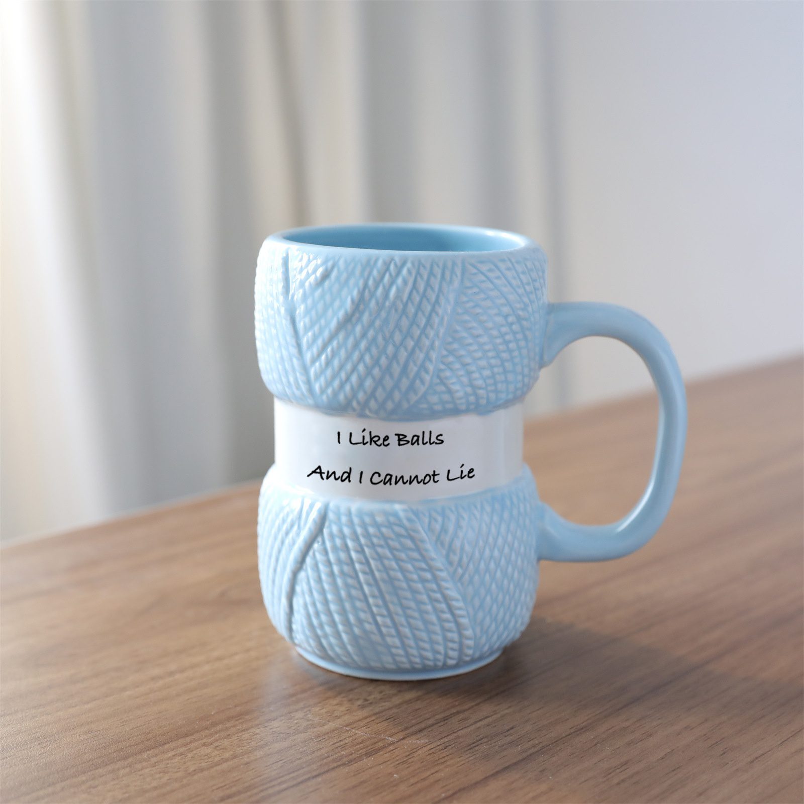 Novelty Knitted Yarn Ball Ceramic Mug, Colorful Wool Ball Coffee Cup, Christmas Birthday Mother's Day Gift for Women - Image 5