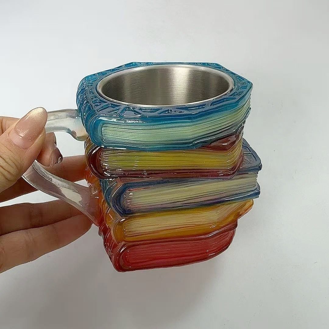 American Style Coffee Mug, Resin Craft Shell Shaped Stainless Steel Cup, Novelty Mug for Party & Gathering - Image 3