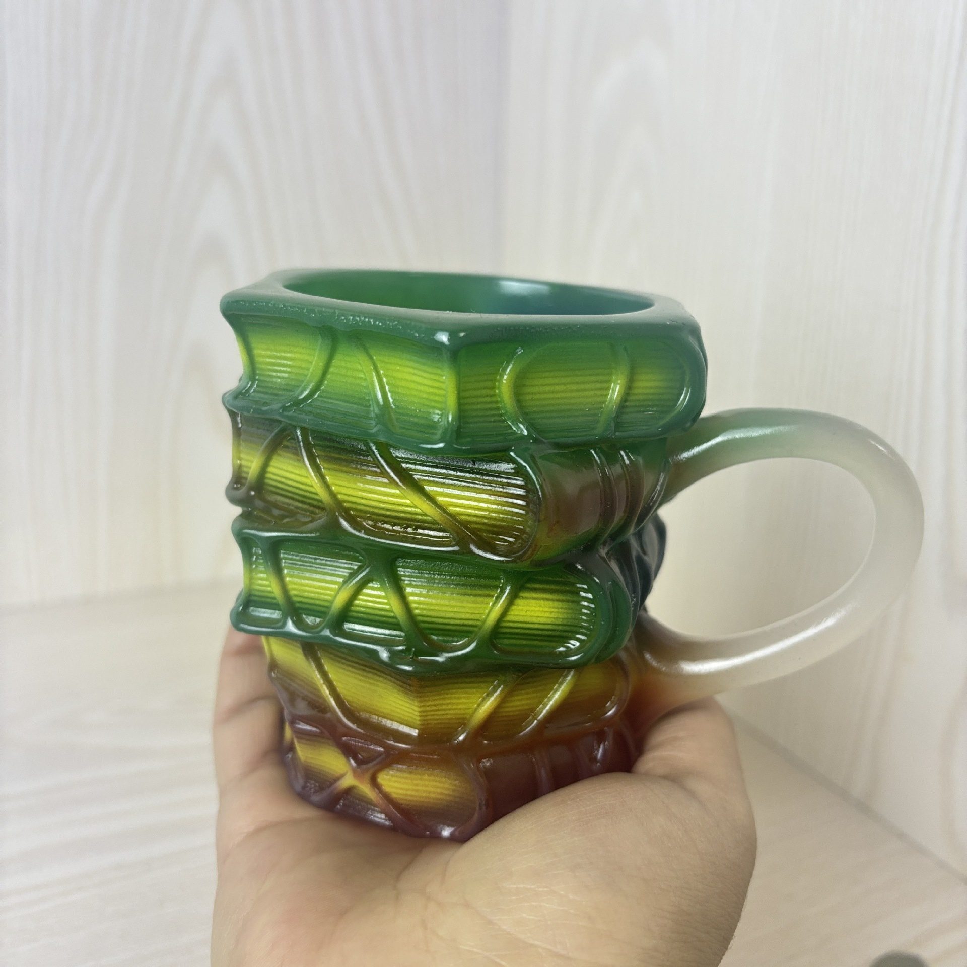 New Painted Book Mug, 3D Painted Stacked?Book Shaped Coffee Mug - Image 3