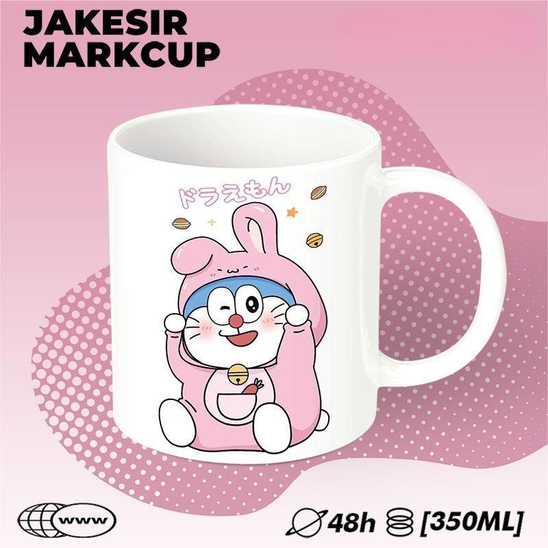 Cute Doraemon Ceramic Mug, Cartoon Couple Coffee Tea Cup, Office Breakfast Gift Mug