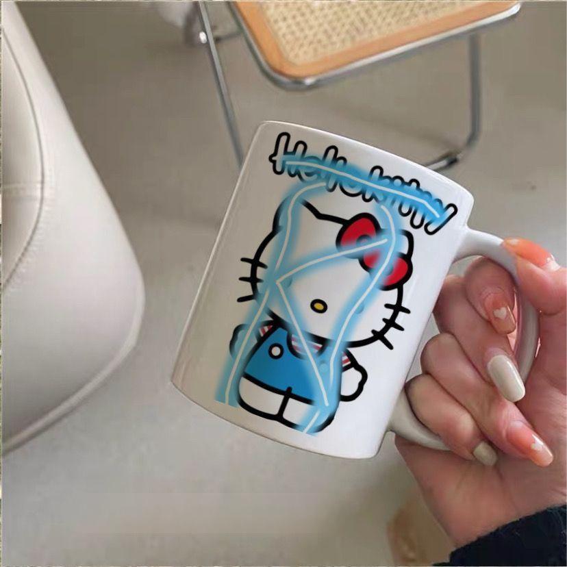 Cute Hello Kitty Ceramic Mug Creative Gift Box Coffee Water Cup Birthday Gift for Girls Girlfriend Best Friend