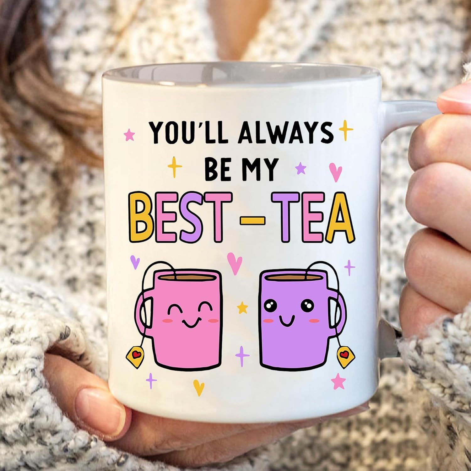 11oz Ceramic Coffee Mug, High-Appearance Creative Cartoon Couple Series Water Cup