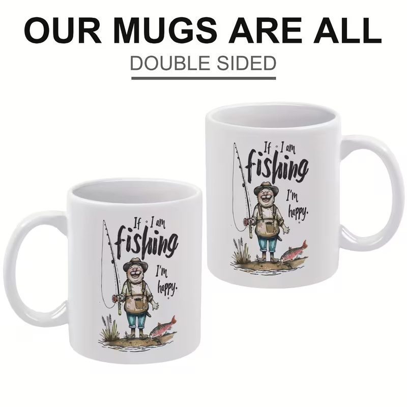 11oz Ceramic Coffee Mug, Nice Gift for Fishing Lovers - Image 5