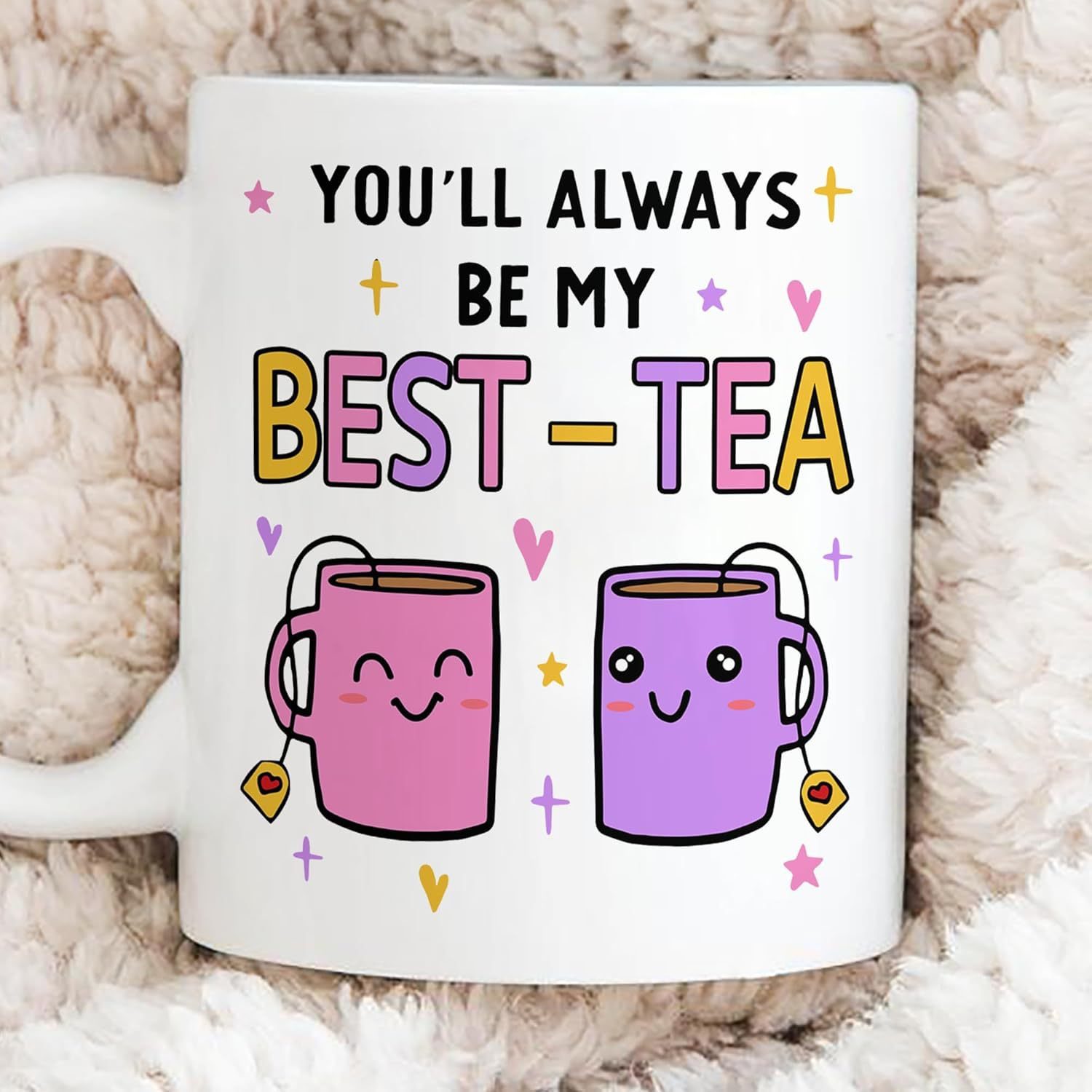 11oz Ceramic Coffee Mug, High-Appearance Creative Cartoon Couple Series Water Cup - Image 5