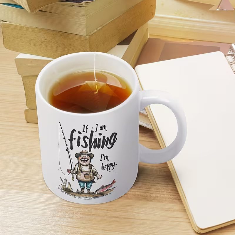 11oz Ceramic Coffee Mug, Nice Gift for Fishing Lovers - Image 4
