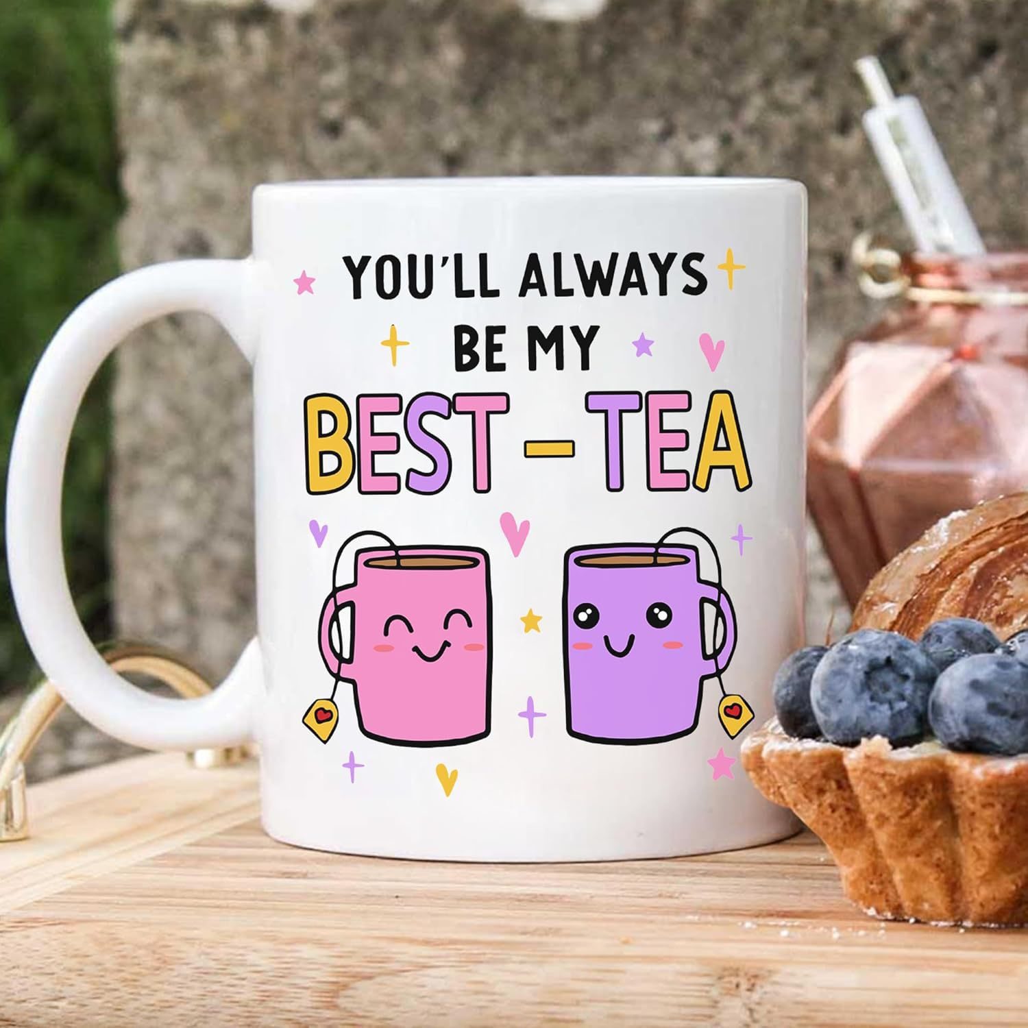11oz Ceramic Coffee Mug, High-Appearance Creative Cartoon Couple Series Water Cup - Image 4