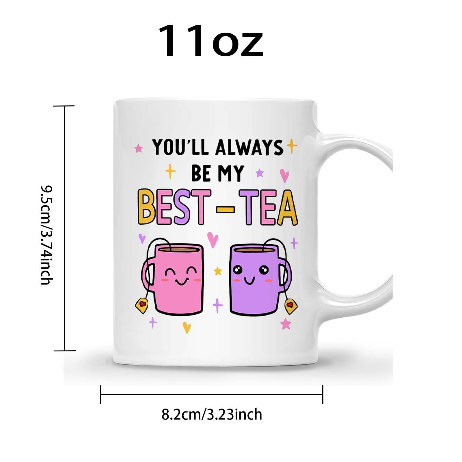 11oz Ceramic Coffee Mug, High-Appearance Creative Cartoon Couple Series Water Cup - Image 3