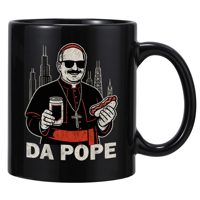 New Pope Leo XIV Ceramic Coffee Mug, DA POPE LEO XIV Modern-Art Style Tea Water Cup - Image 4