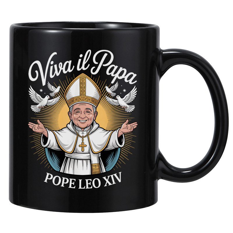 New Pope Leo XIV Ceramic Coffee Mug, DA POPE LEO XIV Modern-Art Style Tea Water Cup