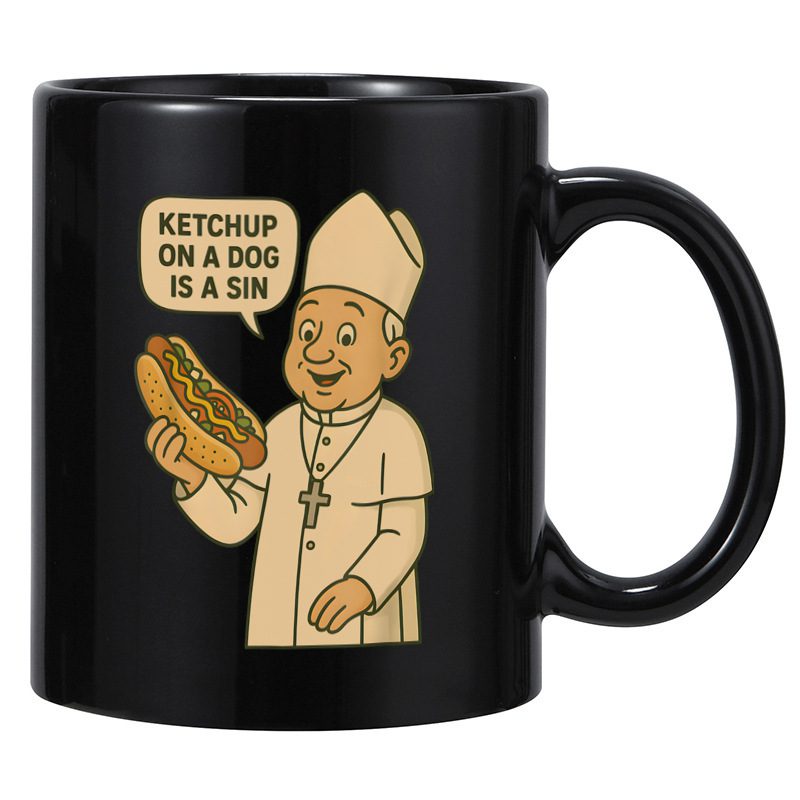 New Pope Leo XIV Ceramic Coffee Mug, DA POPE LEO XIV Modern-Art Style Tea Water Cup - Image 3